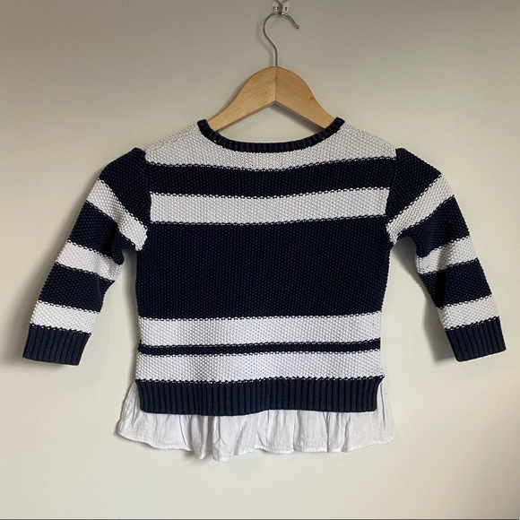 Witchery Kids Girls Cotton Long Sleeve Stripes Ruffle Knit Sweater Jumper Sz 4Y - Picture 3 of 8
